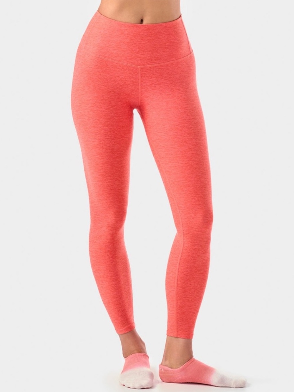Beyond Yoga Woman’s Caught in the Midi Space Dye Leggings Small 24” Coral Glow
